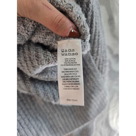 Rachel Zoe Gray Women's Hooded Sweater Size L - Picture 9 of 9